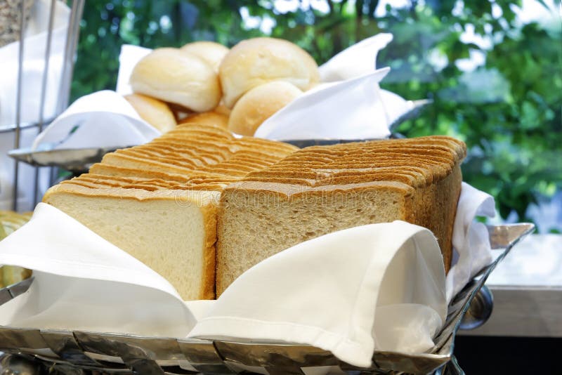 Slice toast on buffet line stock image. Image of breakfast 67788427