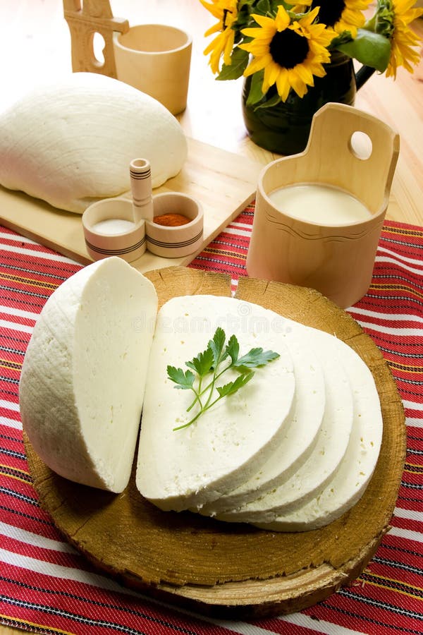 Slice of Traditional Slovak Sheep s Milk Cheese