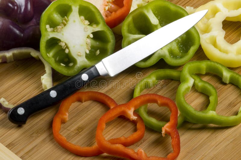 Sliced bell peppers stock photo. Image of green, sliced 10582290