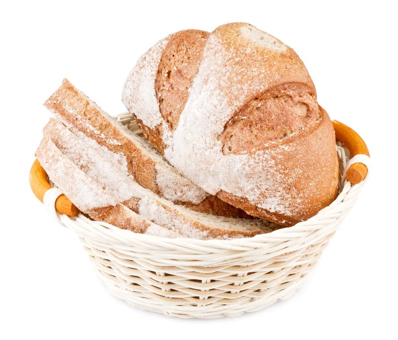 Sliced bread in basket