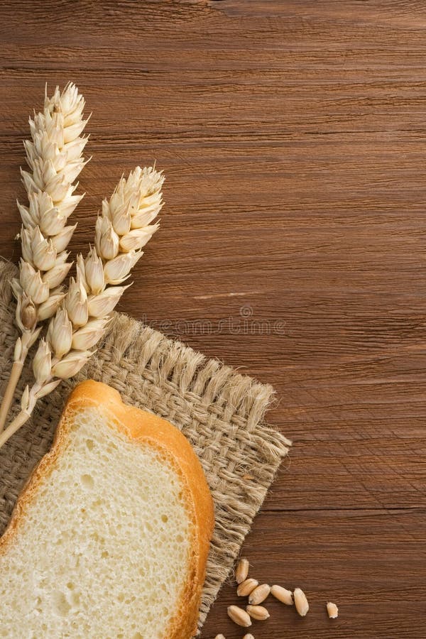Sliced Bread and Ears of Wheat Stock Image Image of loaf, french