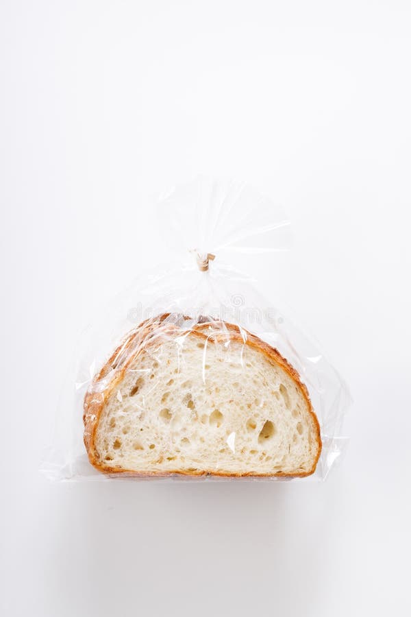 Sliced Bread In Plastic Bag On White Stock Photo Image of fresh