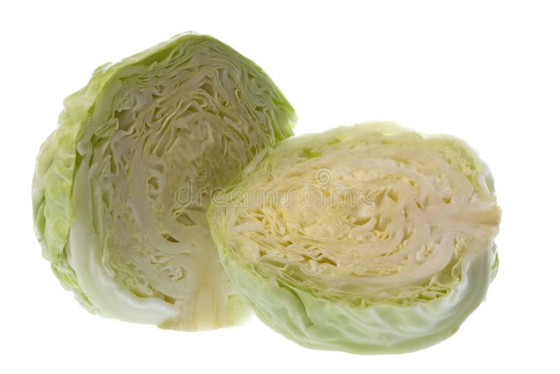 Sliced Cabbage Isolated stock photo