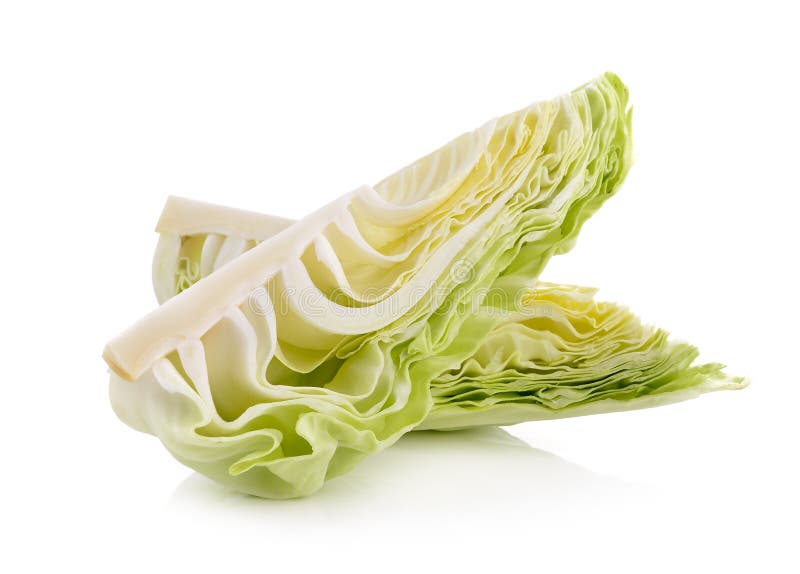 Sliced cabbage on white background royalty free stock images