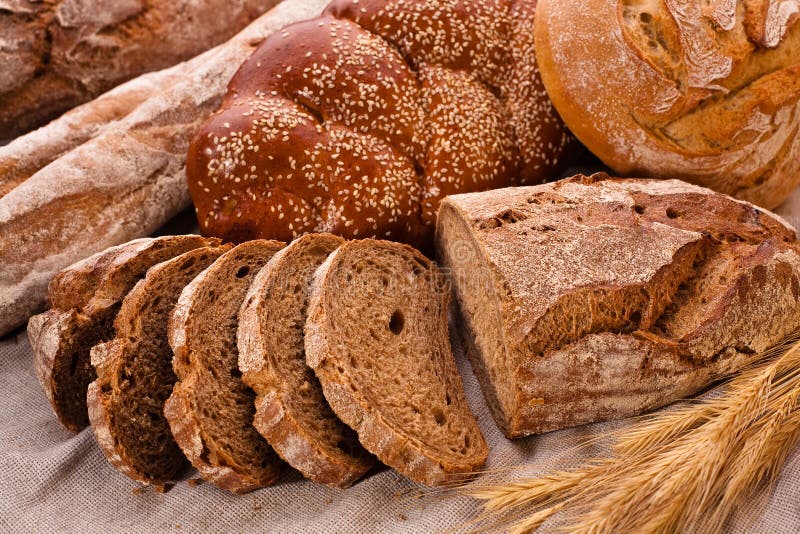 Sliced country-styled brown bread