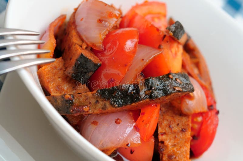Sliced Fish In Spicy Hot Sauce Stock Image Image of seasoning