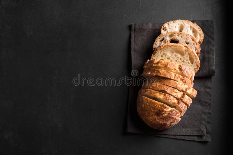 Sliced fresh bread