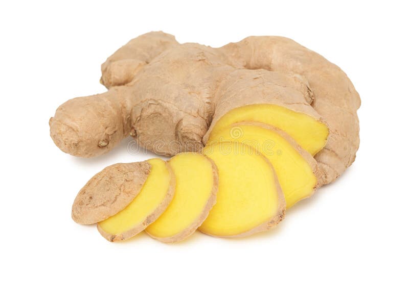 Sliced Ginger On White Background Stock Photos - Image: 37554123