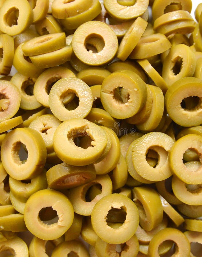 Small Pile Of Sliced Green Olives Stock Image Image of pile, fruit