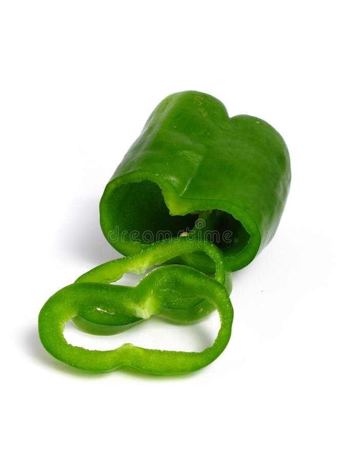 Sliced green pepper