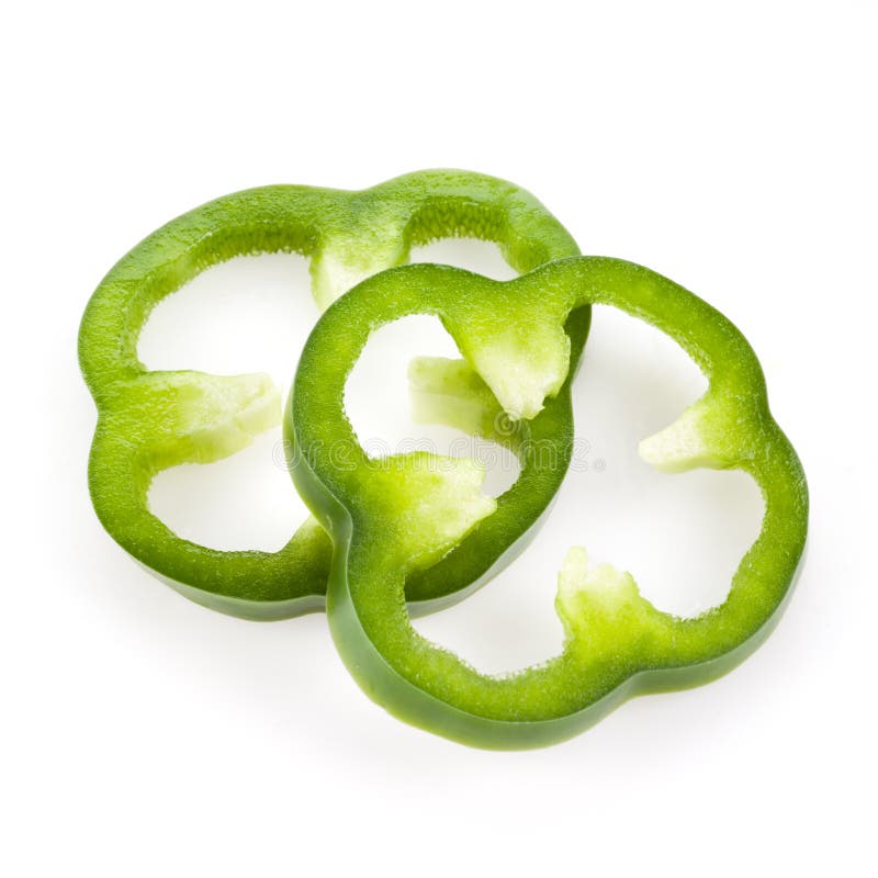 Sliced Green Pepper Isolated Stock Photo Image of closeup, isolated 30043608