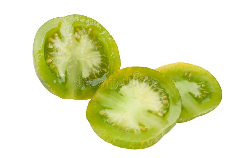 Sliced Green Zebra Tomato