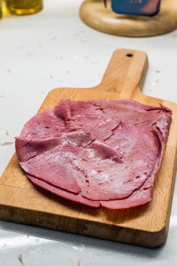 Sliced Ham Smoked Meat Slices from Veal Leg Stock Photo - Image of beef ...