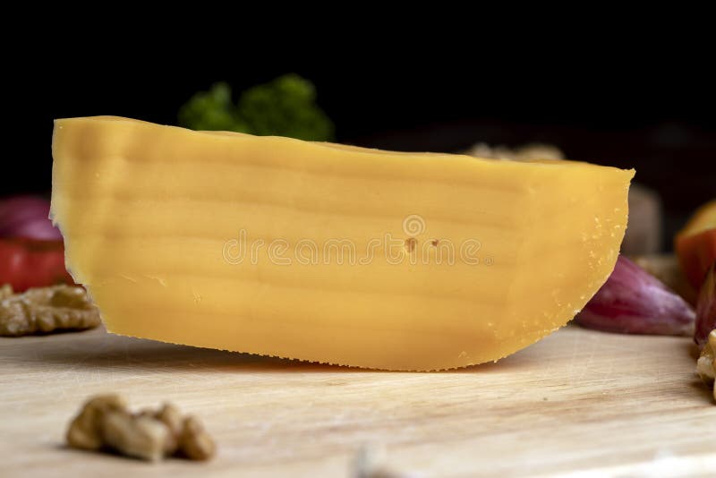 Sliced Hard Cheese Made from Milk Stock Photo Image of sliced