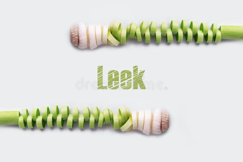 Sliced leek stock photography