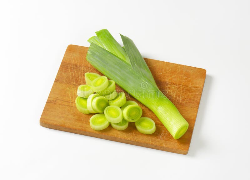 Sliced leek royalty free stock photos