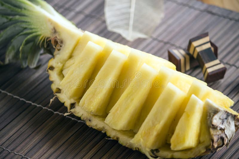 Sliced pineapple stock image. Image of delicious, sunlight 53296859