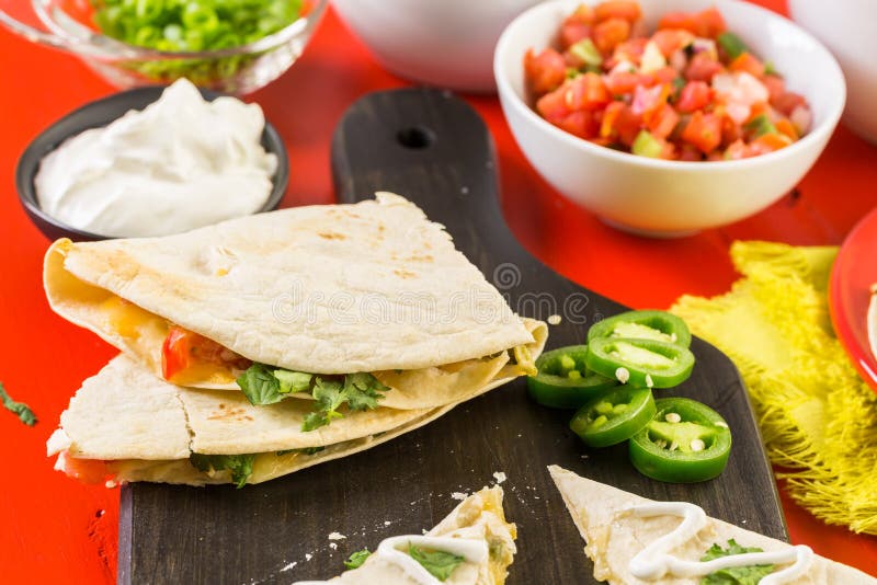 Quesadilla stock image. Image of handmade, cheese, home 88403443