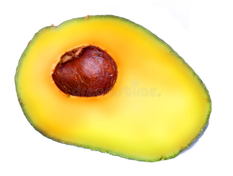 Sliced ripe avocado stock photo