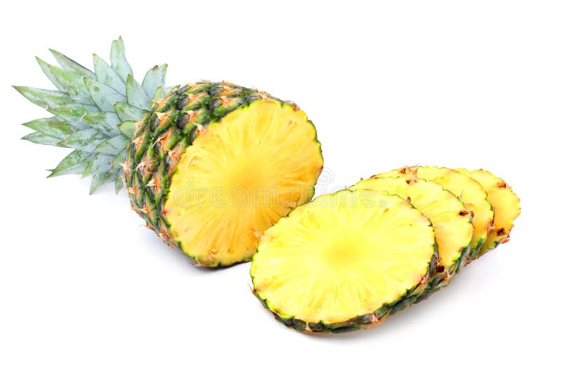 Sliced ripe pineapple royalty free stock image