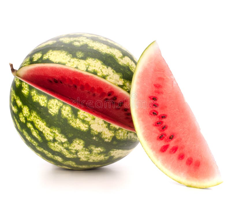 Sliced ripe watermelon stock photos