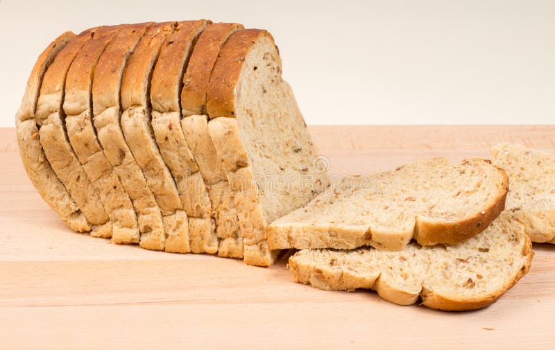 Sliced Seeded Brown Bread Loaf Stock Image Image of bread, nutrition