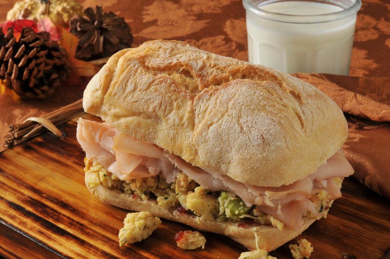 Sliced turkey sandwich stock photo. Image of sauce, meat 34562524