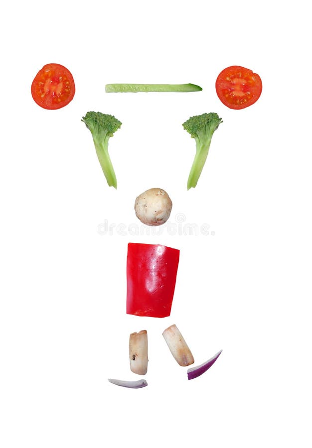 Sliced vegetables figurine