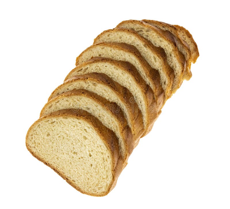 Sliced â€‹â€‹sandwich Bread Isolated on White Background Stock Photo