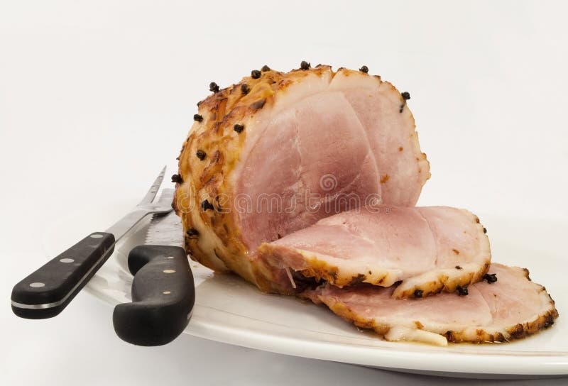 Gammon Steak Fried Egg Peas and Chips Stock Photo - Image of produce