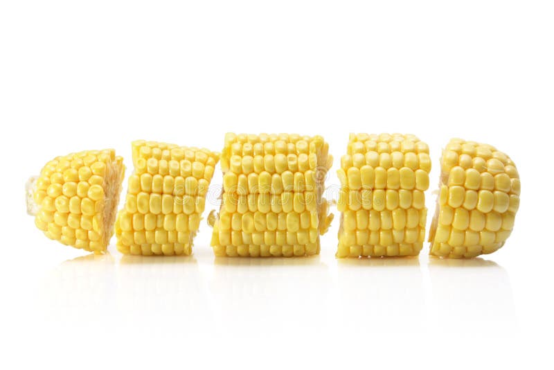 Slices of Corn Cob stock image. Image of white, kernel 16717543