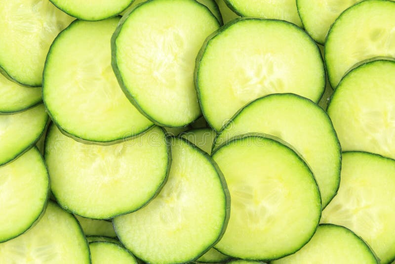 Slices of Fresh Green Cucumbers Food Background Texture Stock Image Image of medicine, fruits