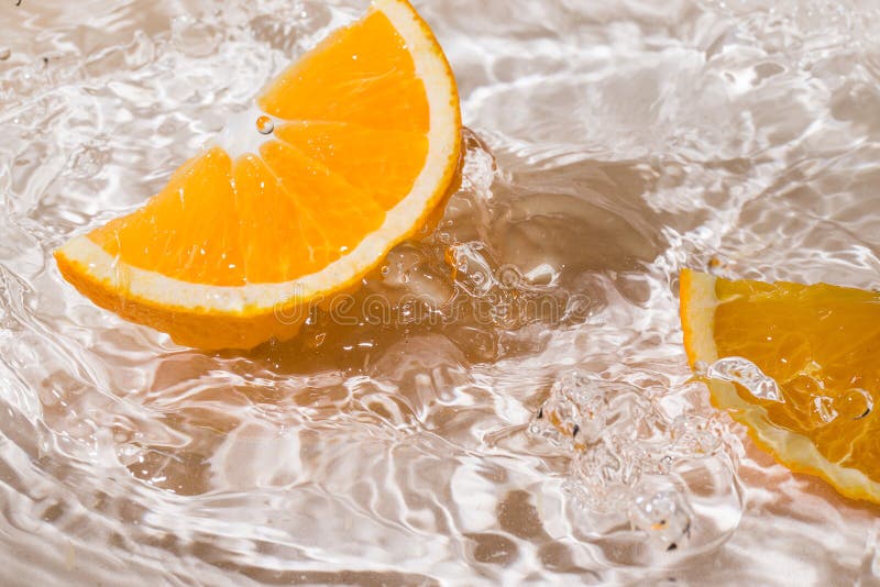 Slices of an Orange in Water Stock Photo Image of circle, fruit 45522128