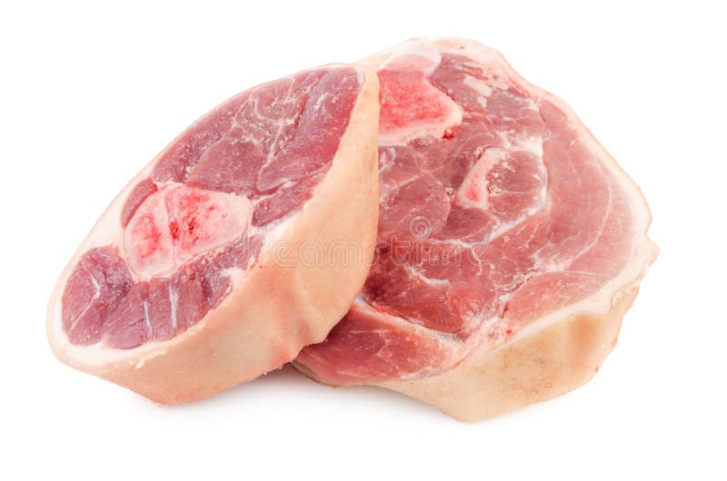 Slices of Raw Pork Knuckle Isolated Stock Photo Image of knuckle
