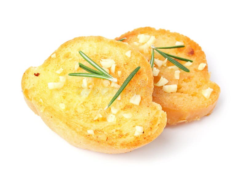Slices of Tasty Garlic Bread with Herbs on White Stock Image Image of cook, garlic 143759869