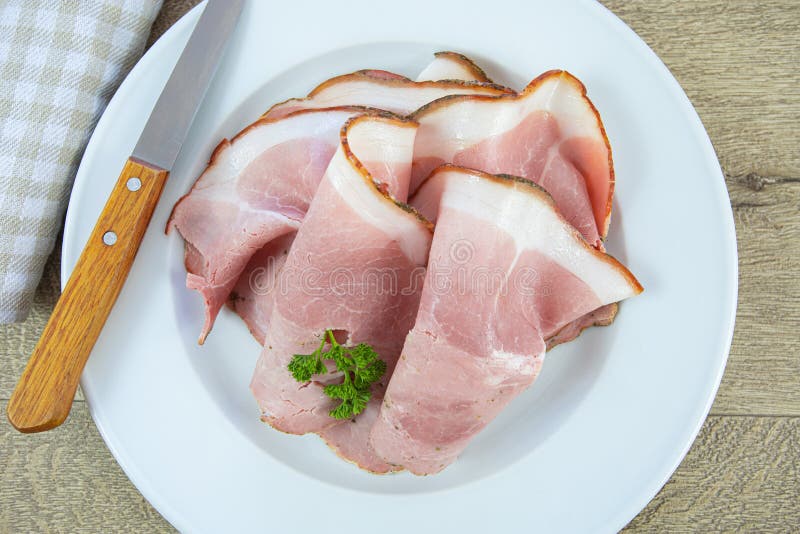 Slices of white ham stock image. Image of pork, deli 161047065