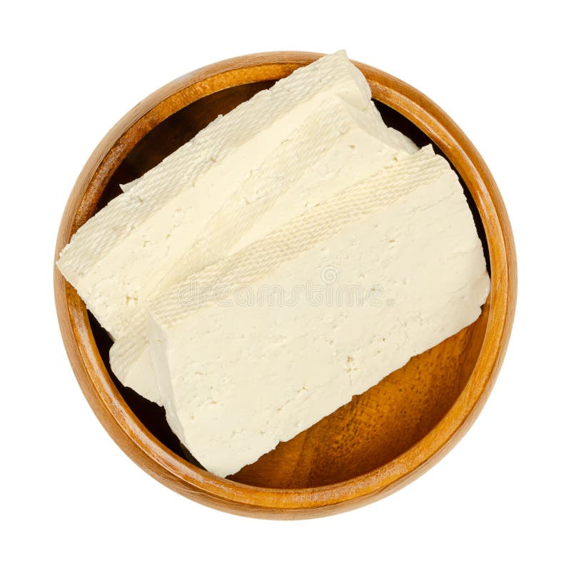 Slices of White Tofu, Sliced Bean Curd Made of Soy Milk, in a Bowl Stock Photo Image of