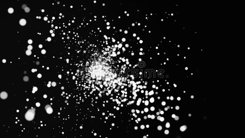 A slick modern motion graphics animation of an exploding, calmness, then imploding dot tunnel. Colorful Particles dots vector illustration