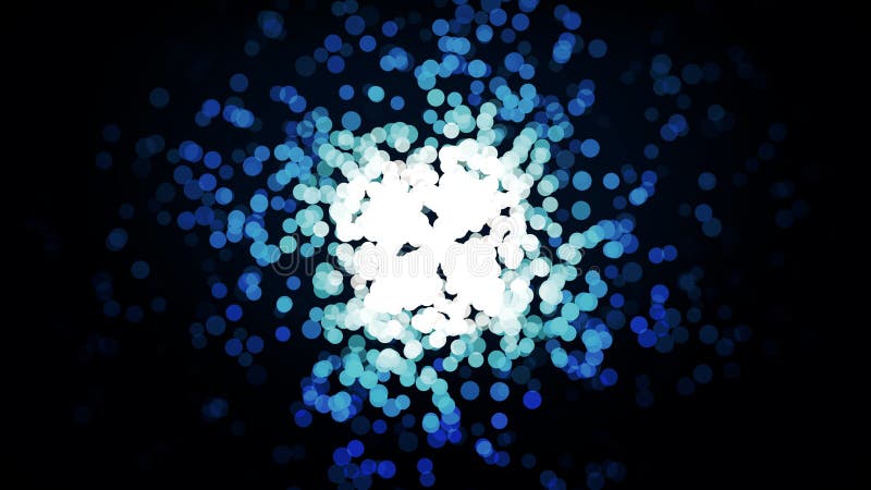 A slick modern motion graphics animation of an exploding, calmness, then imploding dot tunnel. Colorful Particles dots vector illustration