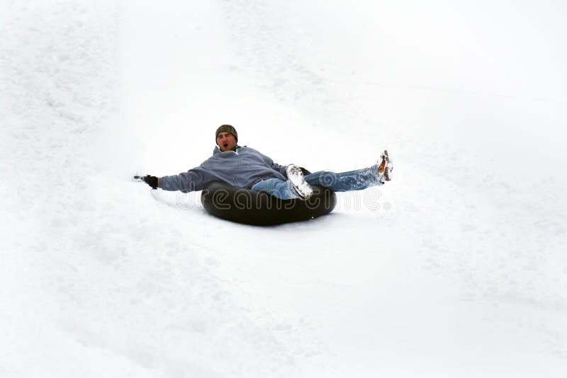 Slide down mountain stock image. Image of family, cold 23388731