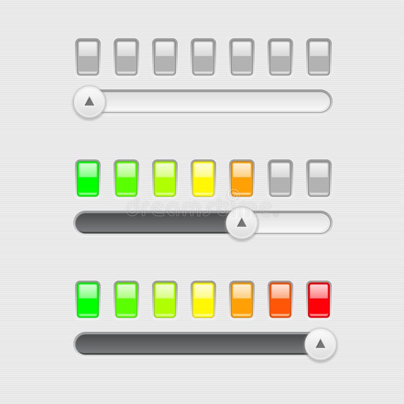 Slider bar. With colored level indication vector illustration