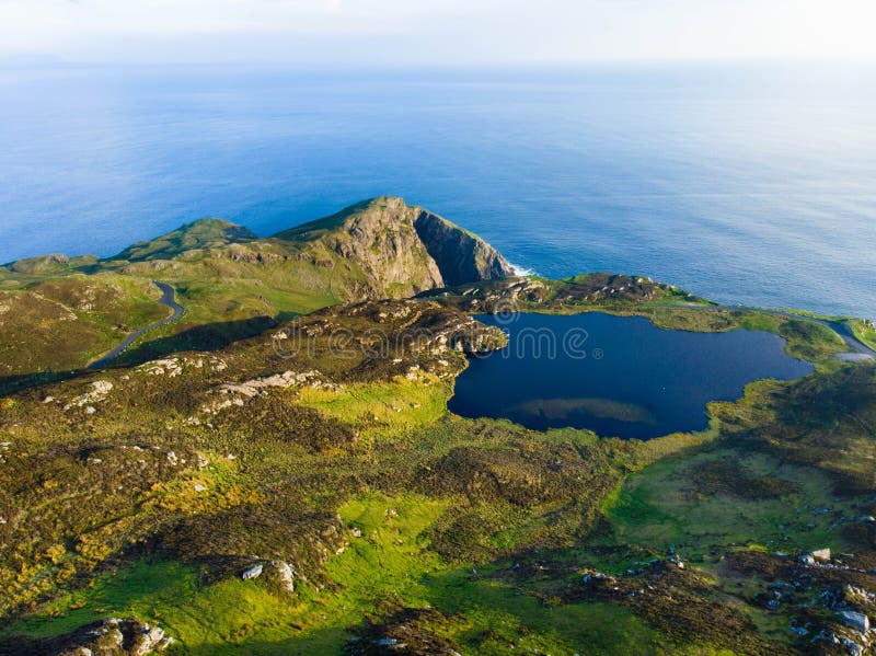 Slieve League, Irelands highest sea cliffs, located in south west Donegal along this magnificent costal driving route.