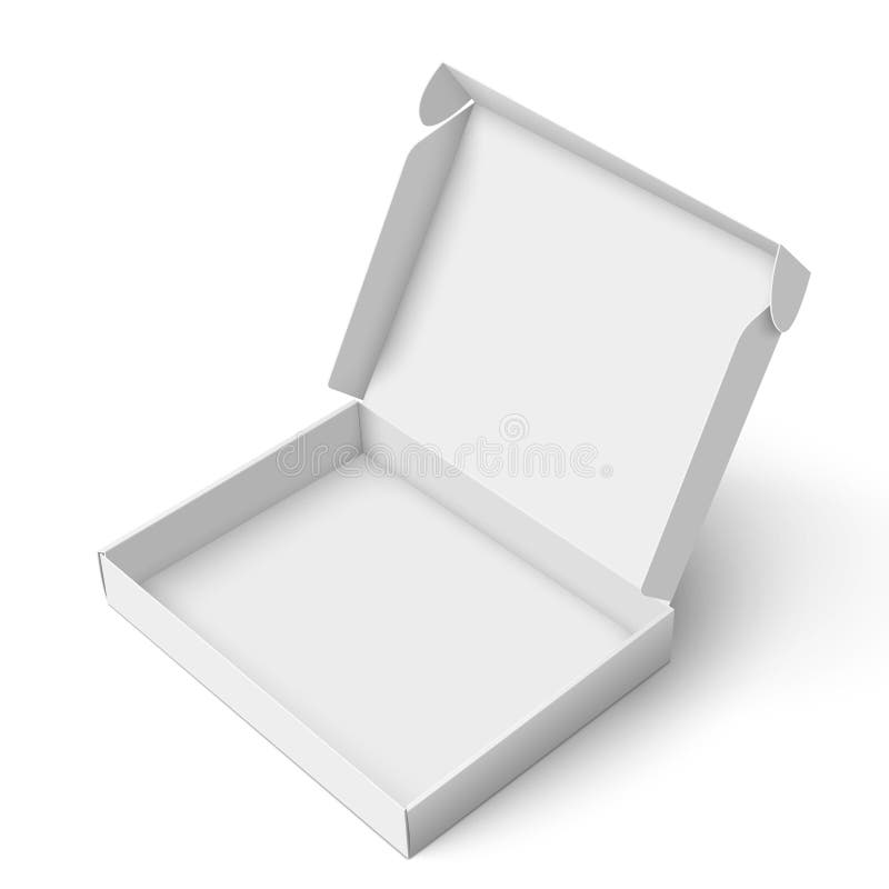 Slim cardboard box template.