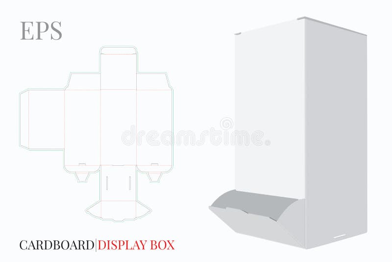 Slim Dispenser Box Template with die cut laser cut lines