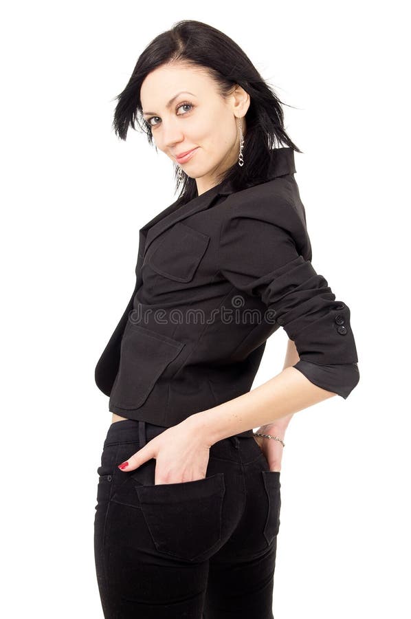 Slim girl in stockings stock image. Image of care, pretty - 31537051