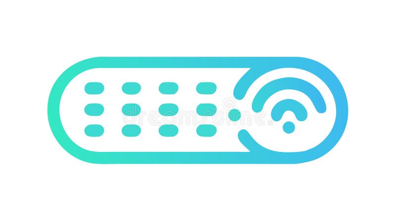 Slim Wireless Remote Control, Sleek Design Smart Device, vector design Generative AI stock illustration