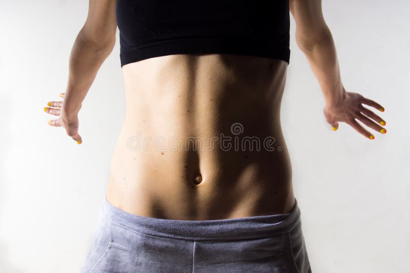 Slim Womans Belly Stock Photo Image Of Muscular L