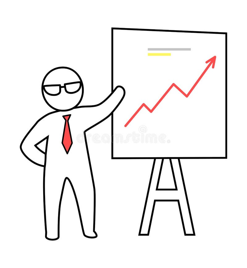 Slimme Mens die Plan Vectorillustratie voorstellen royalty-vrije illustratie Slimme Mens die Plan Vectorillustratie voorstellen royalty-vrije illustratie