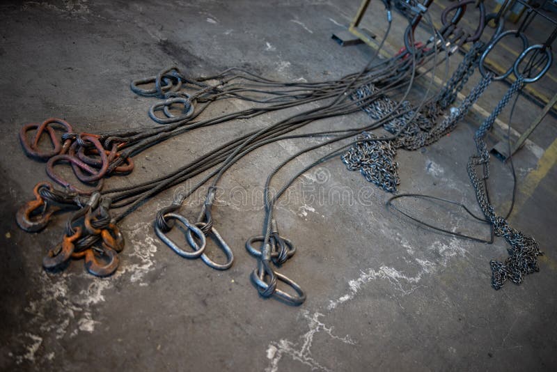 Sling Hooks for Overhead Cranes Stock Image Image of weight, load