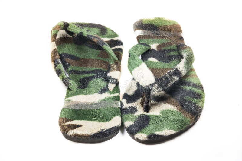Men`s Slippers Camouflage Military Stock Photo Image of fashion
